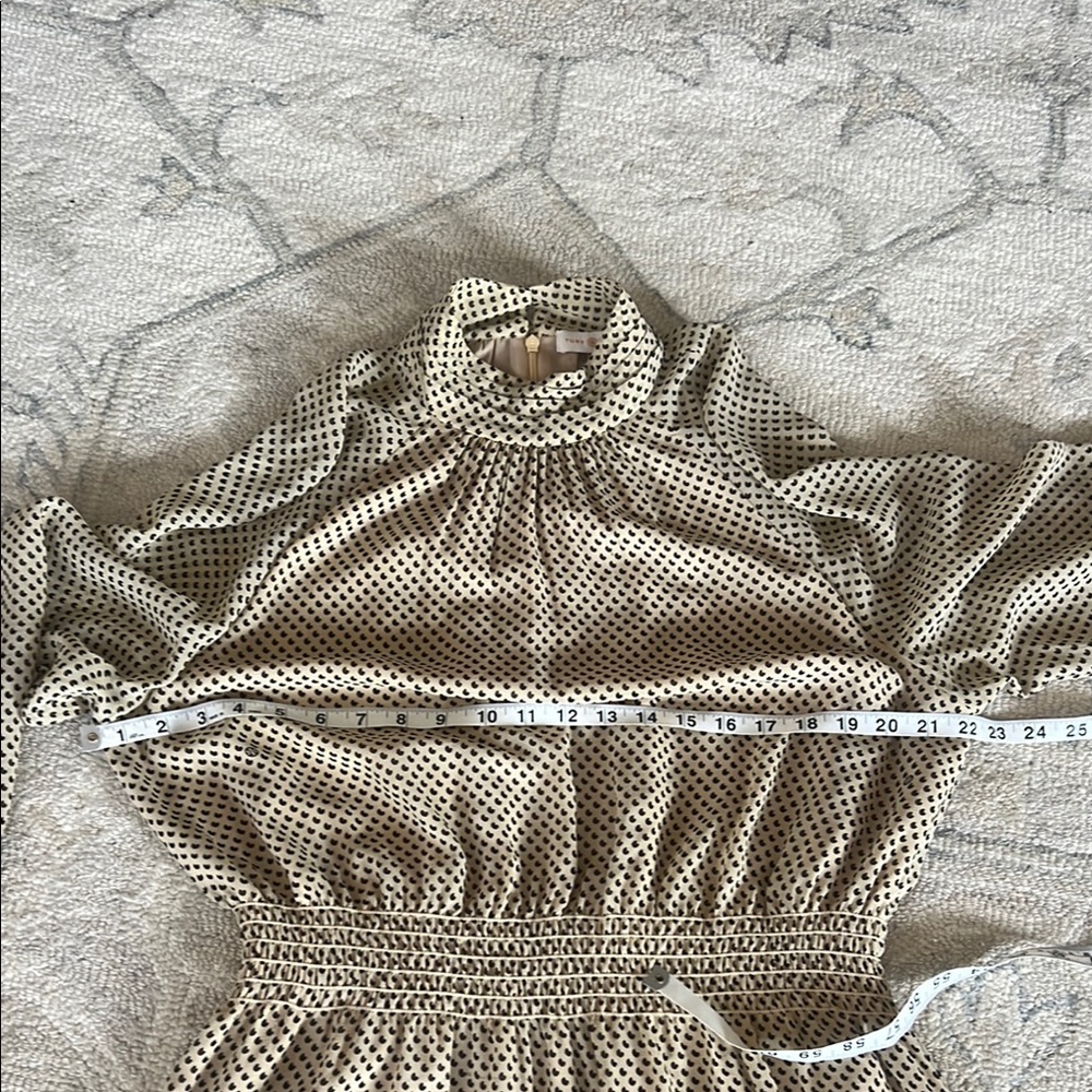 Tory Burch Elegant Polka Dot Dress in Beige - Picture 9 of 12